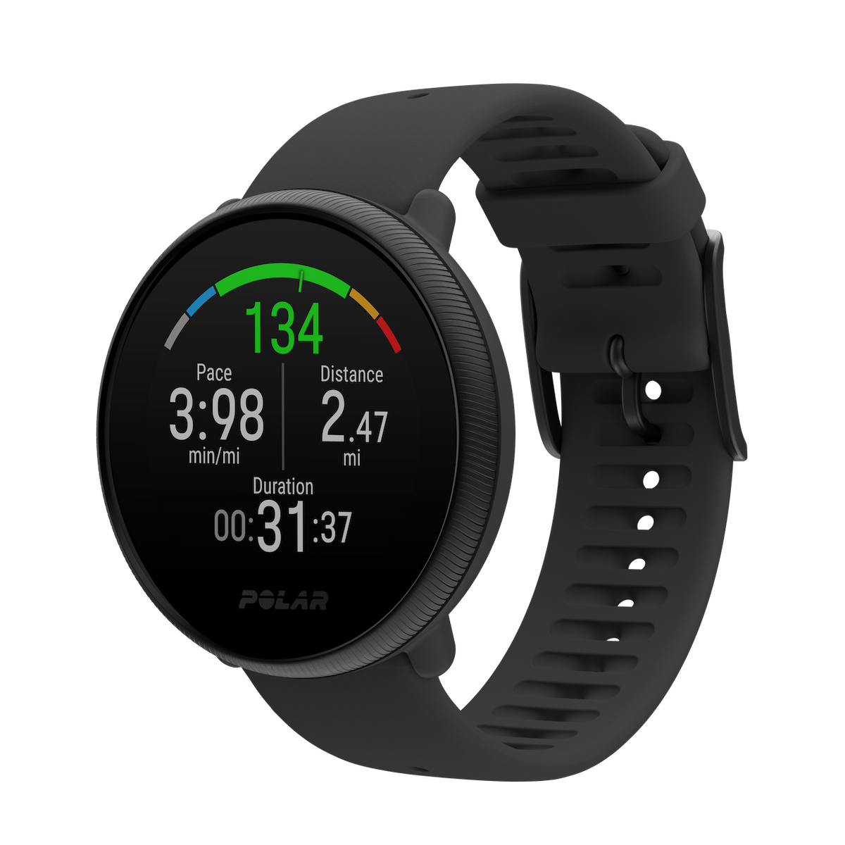 Polar Ignite 2 Fitness Watch Heart Rate GPS Activity Tracker Black - S-L 