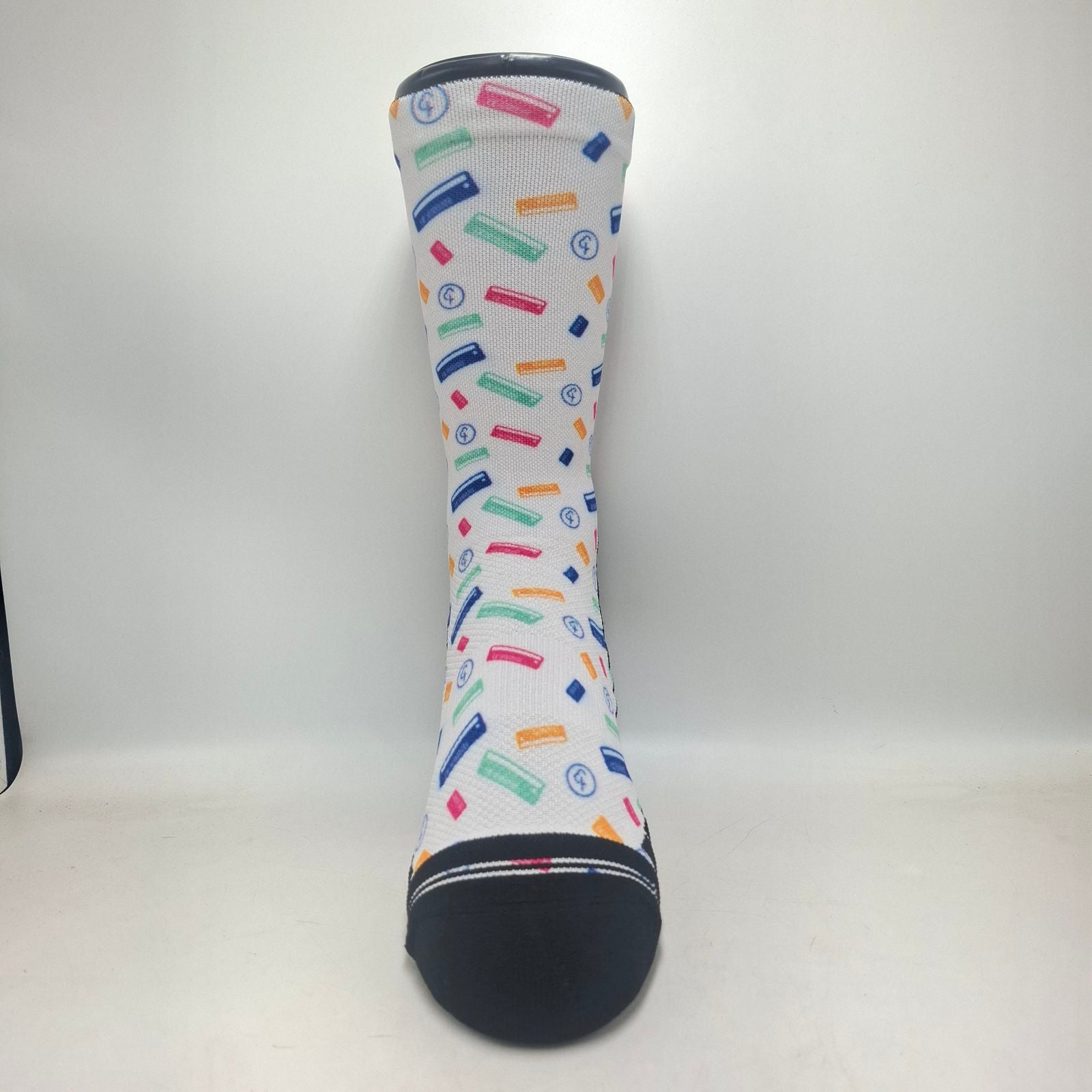 Crew Length parkrun Barcode Socks (White)