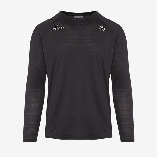 parkrun Milestone Men's Long Sleeve Shirt 100 - Black