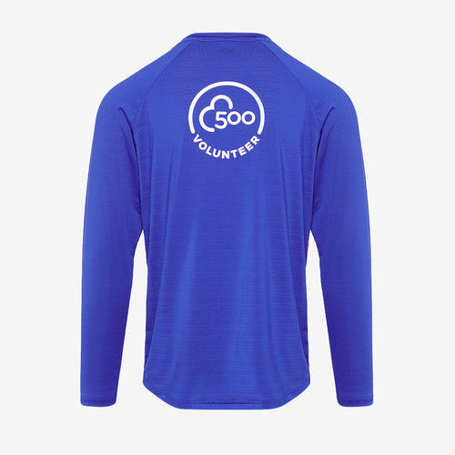 parkrun Milestone Men's Volunteer Long Sleeve Shirt 500 - Blue