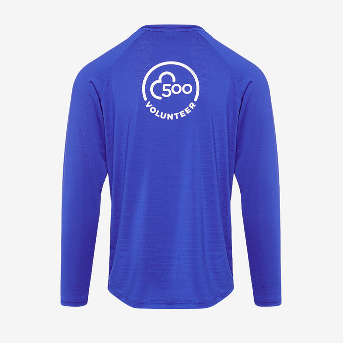 parkrun Milestone Men's Volunteer Long Sleeve Shirt 500 - Blue