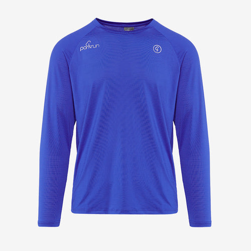 parkrun Milestone Men's Volunteer Long Sleeve Shirt 500 - Blue