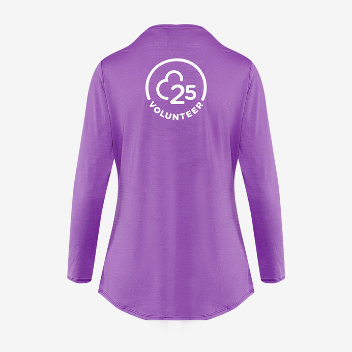 parkrun Milestone Women's Volunteer Long Sleeve Shirt 25 - Purple
