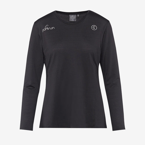 parkrun Milestone Women's Volunteer Long Sleeve Shirt 100 - Black