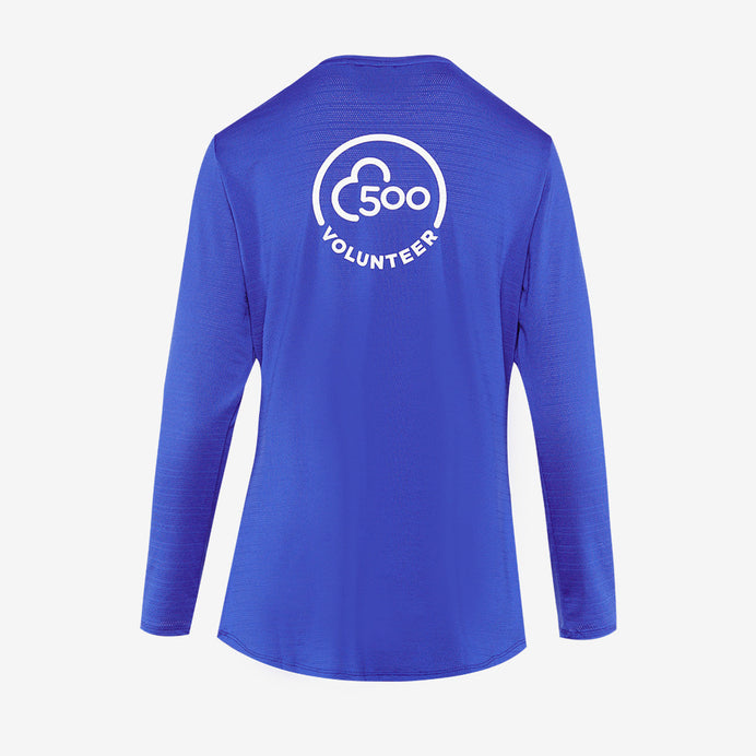 parkrun Milestone Women's Volunteer Long Sleeve Shirt 500 - Blue