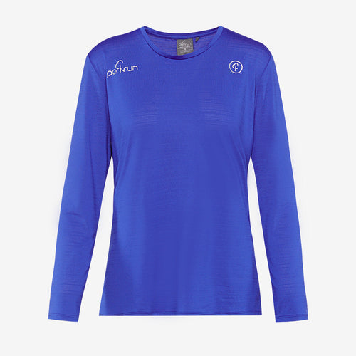 parkrun Milestone Women's Volunteer Long Sleeve Shirt 500 - Blue