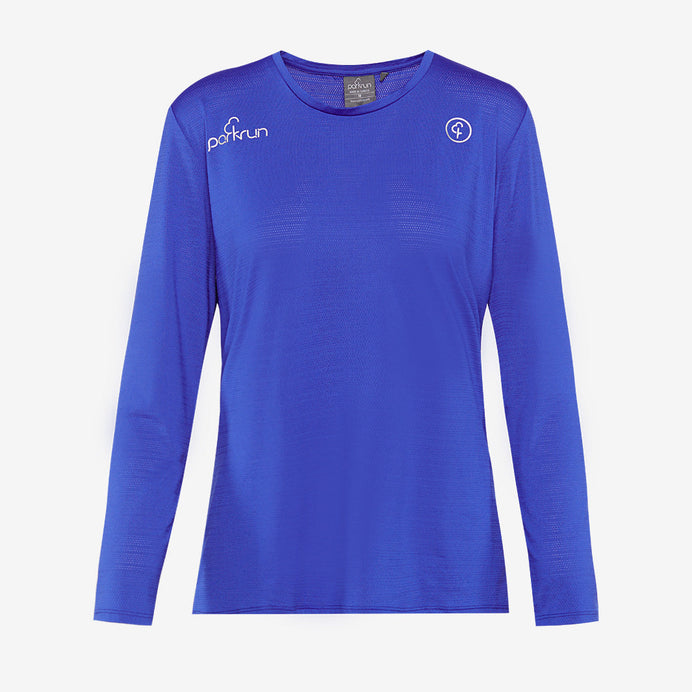 parkrun Milestone Women's Volunteer Long Sleeve Shirt 500 - Blue