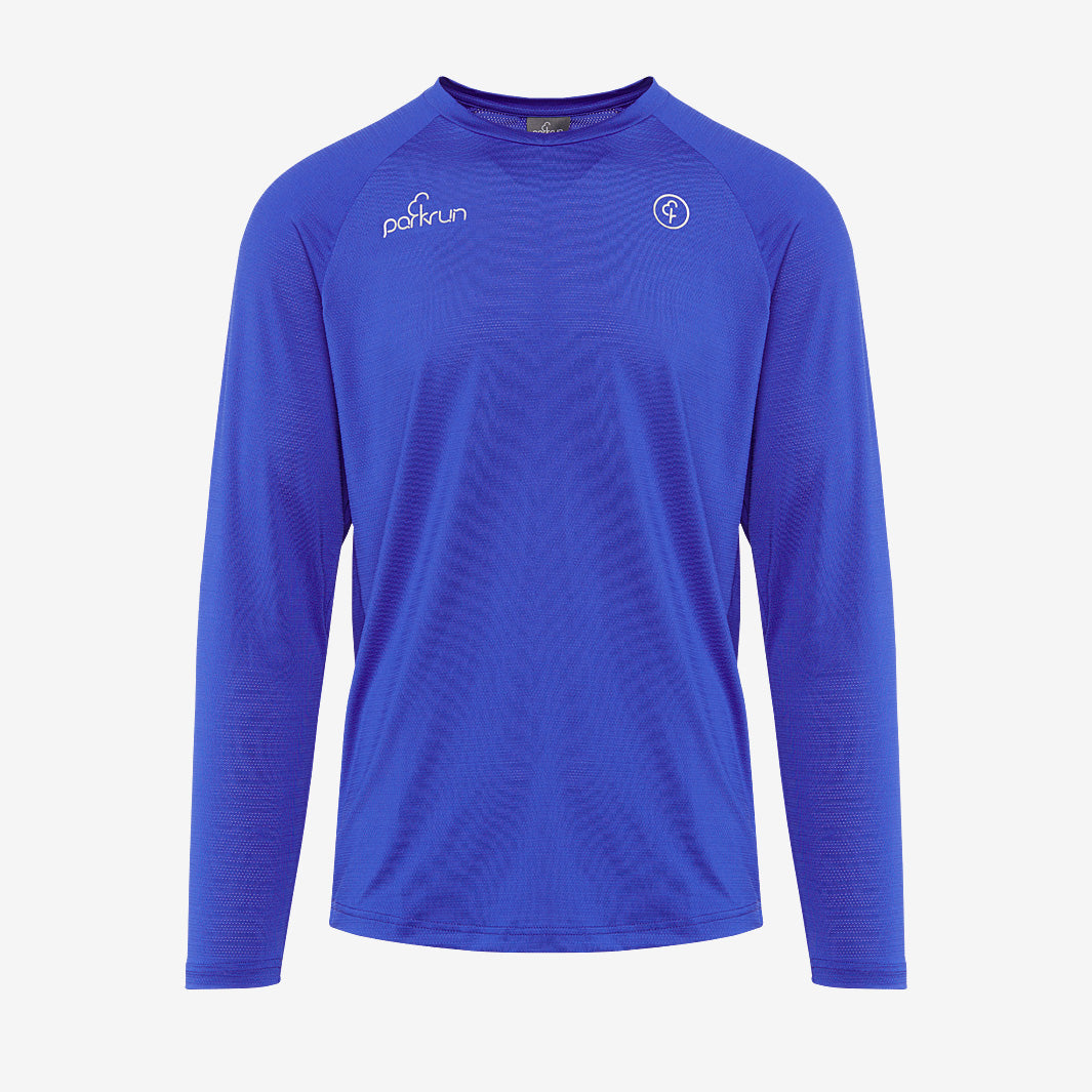 parkrun Milestone Men's Long Sleeve Shirt 500 - Blue