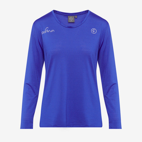 parkrun Milestone Women's Long Sleeve Shirt 500 - Blue