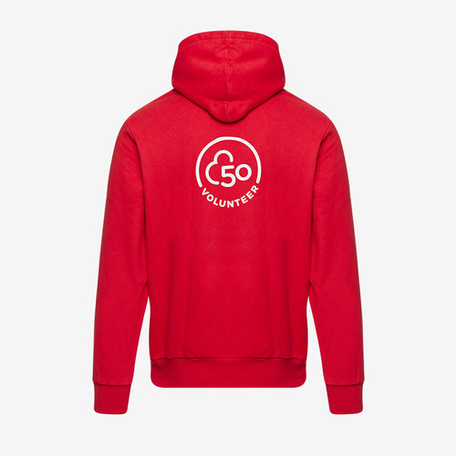 Men's volunteer red 50 hoodie