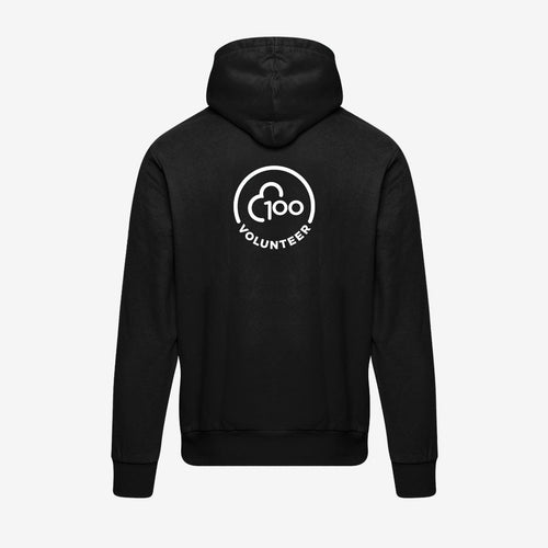 Women's volunteer black 100 hoodie