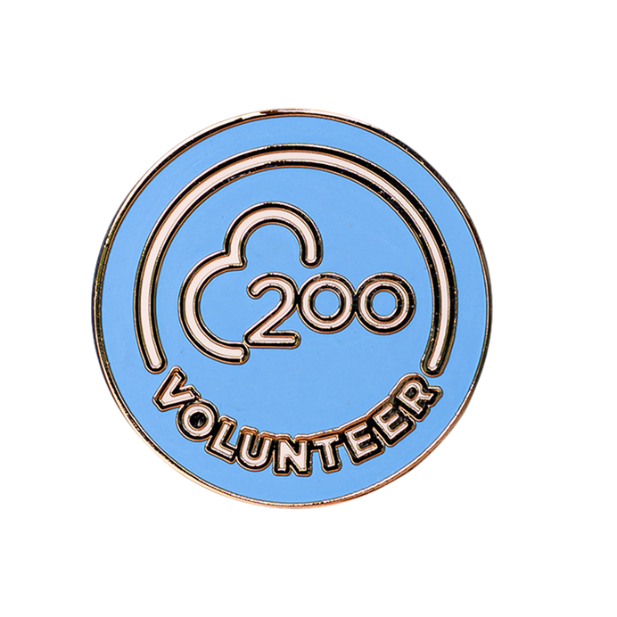 Volunteer 200 Pin Badge