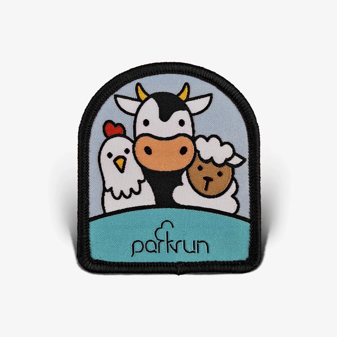 parkrun CHALLENGES Old MacDonald Woven Patch
