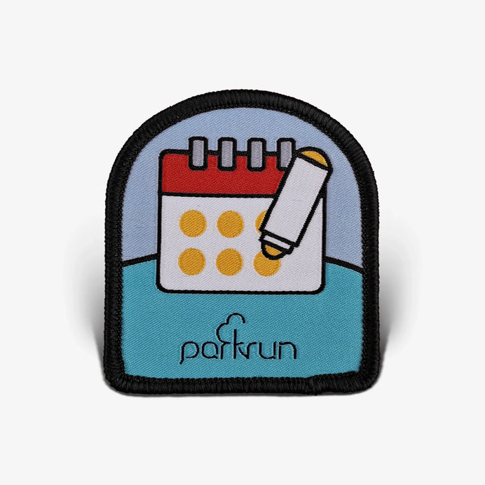 parkrun CHALLENGES Date Bingo Woven Patch