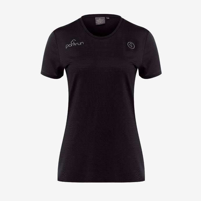 parkrun Milestone Womens Volunteer T-Shirt 100 - Black