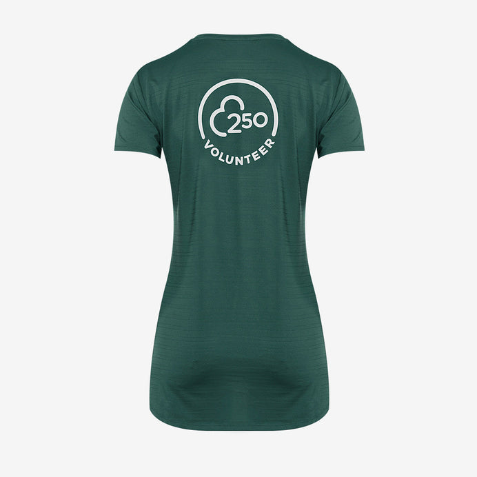 parkrun Milestone Womens Volunteer T-Shirt 250 - Green