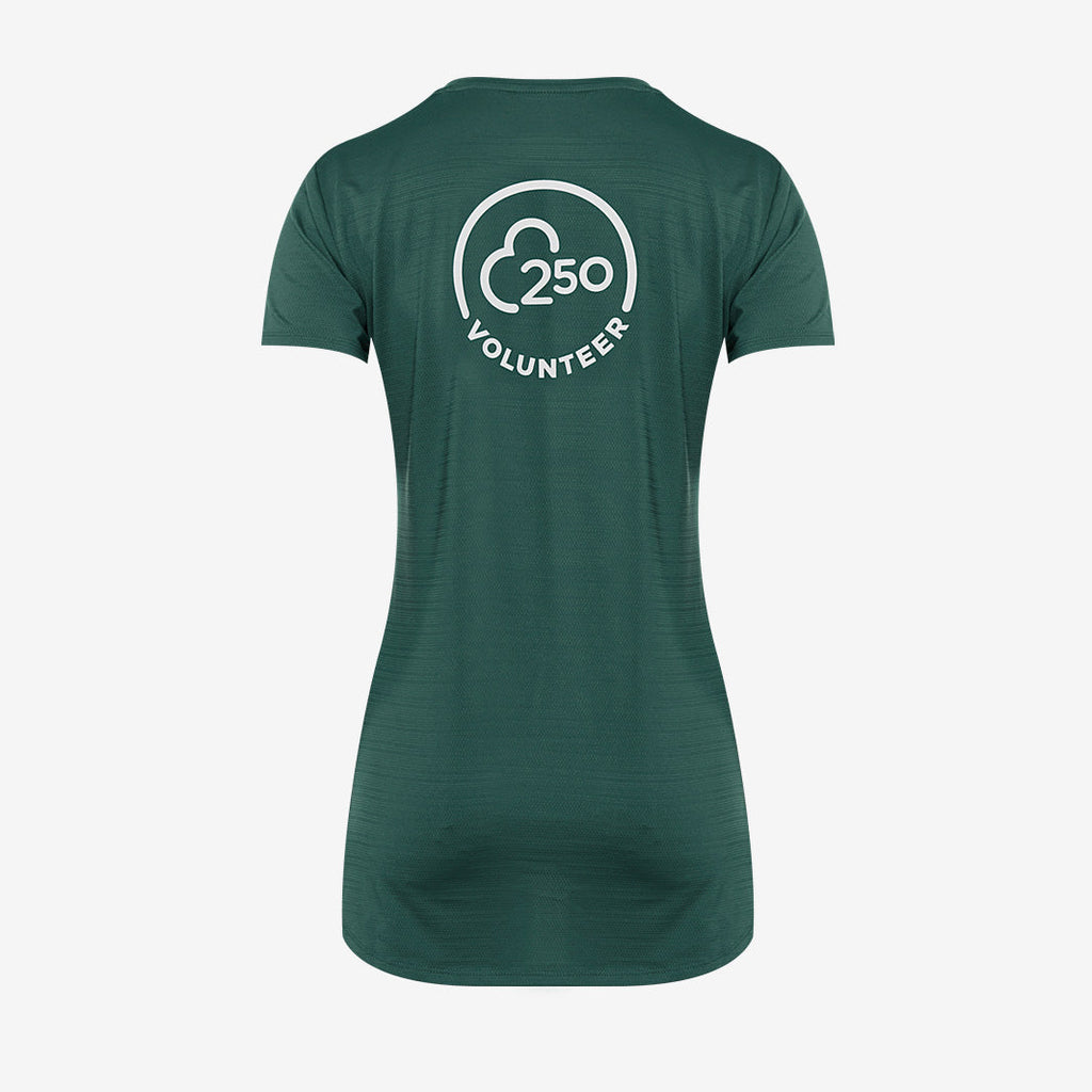 parkrun Milestone Womens Volunteer T-Shirt 250 - Green