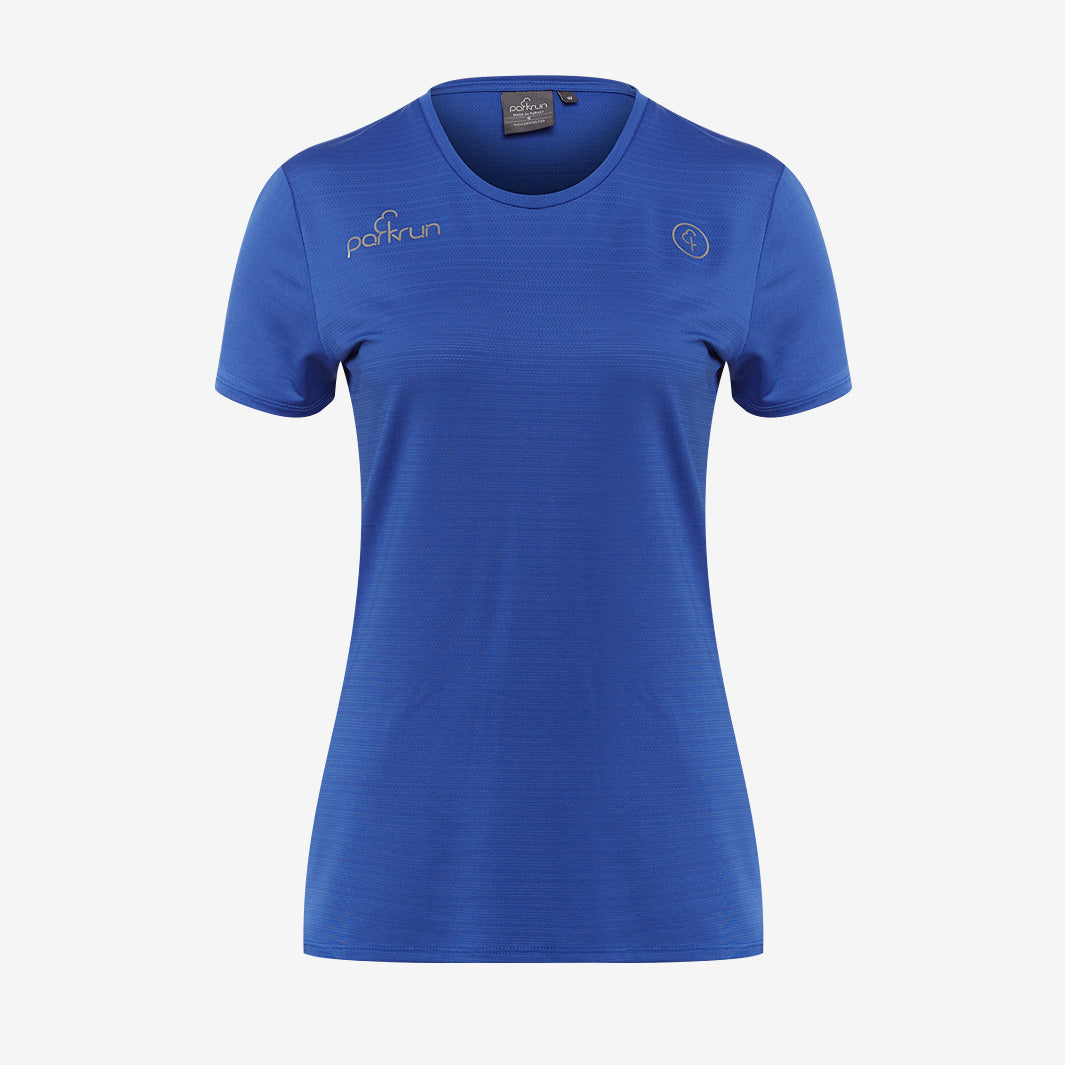 parkrun Milestone Womens Volunteer T-Shirt 500 - Royal