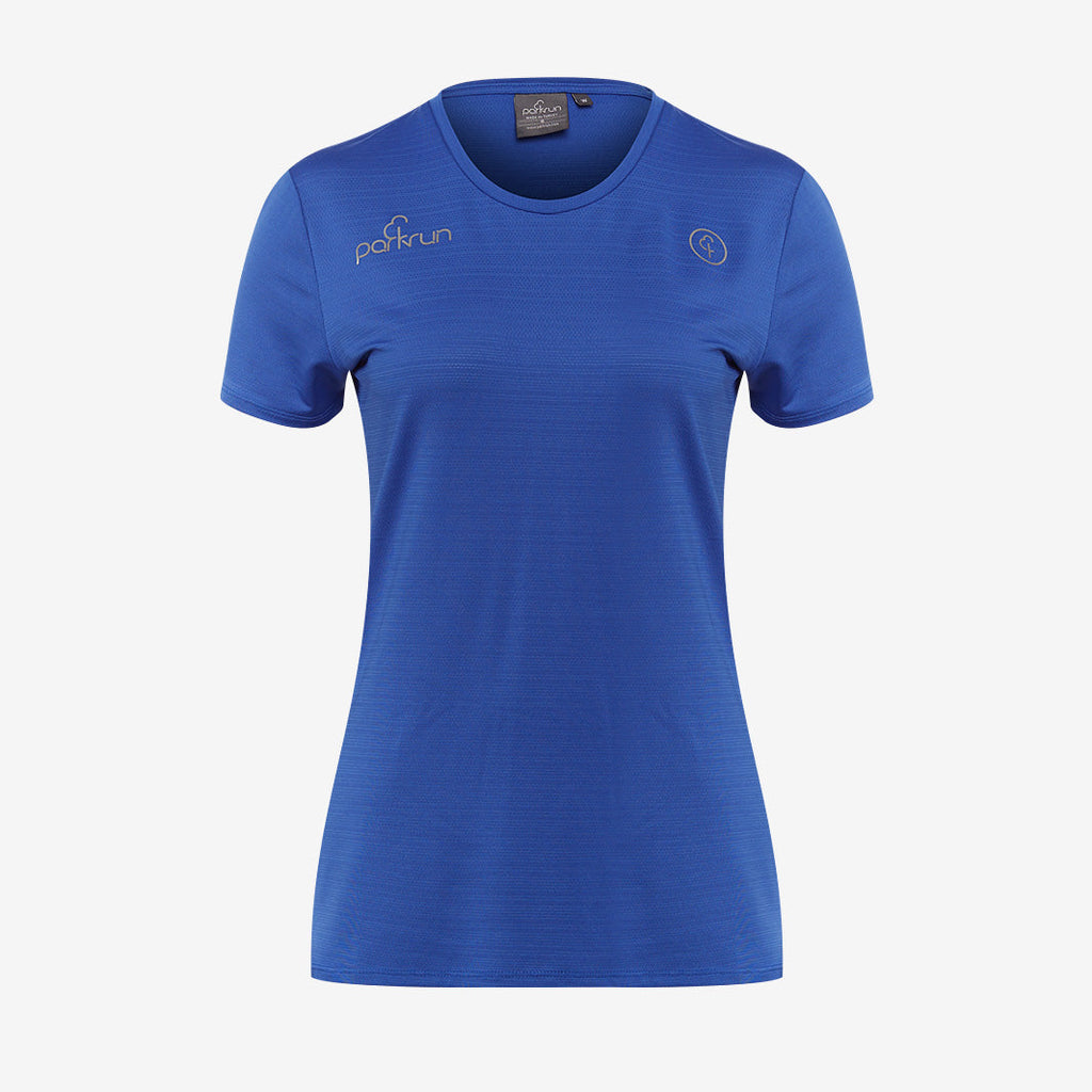parkrun Milestone Womens Volunteer T-Shirt 500 - Royal