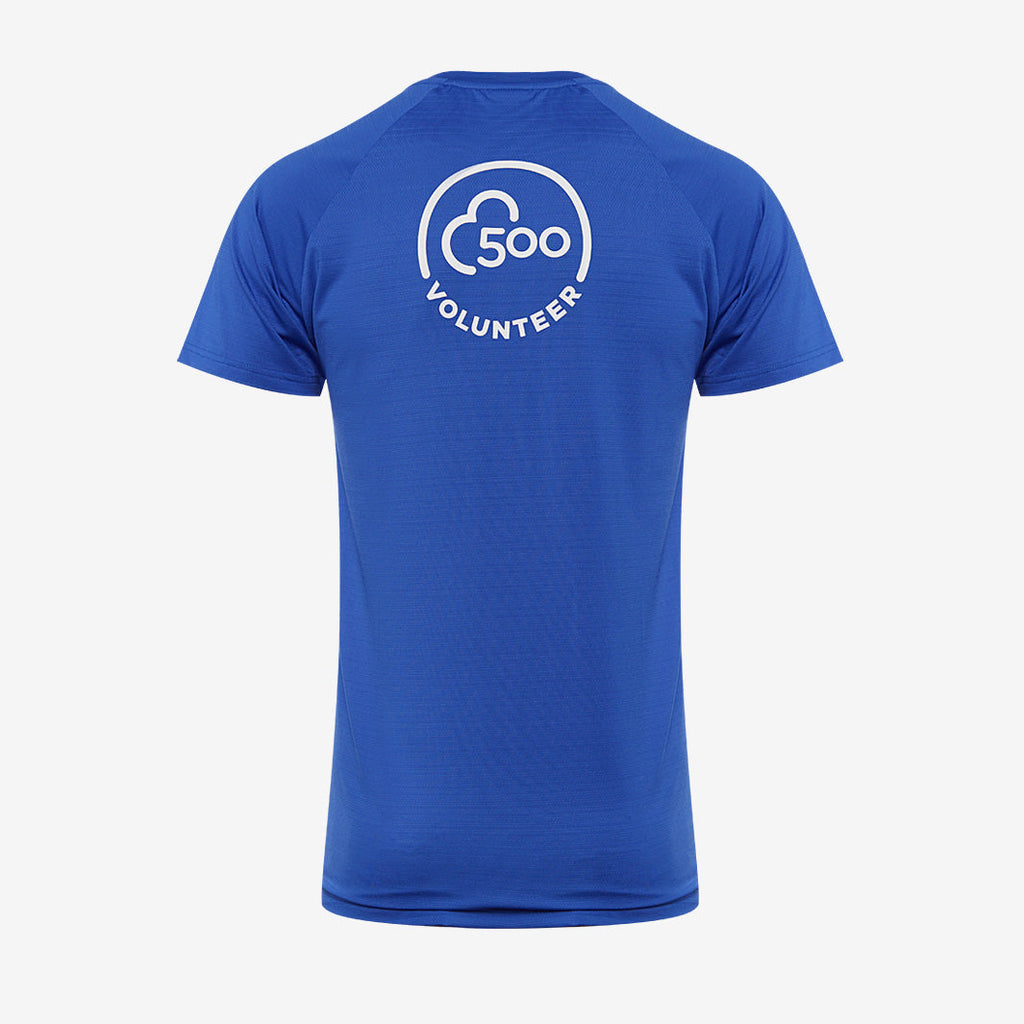 parkrun Milestone Mens Volunteer T-Shirt 500 - Royal