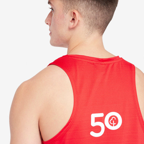 parkrun Milestone Men's Singlet 50 - Red