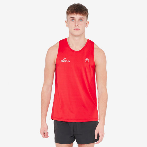 parkrun Milestone Men's Singlet 50 - Red