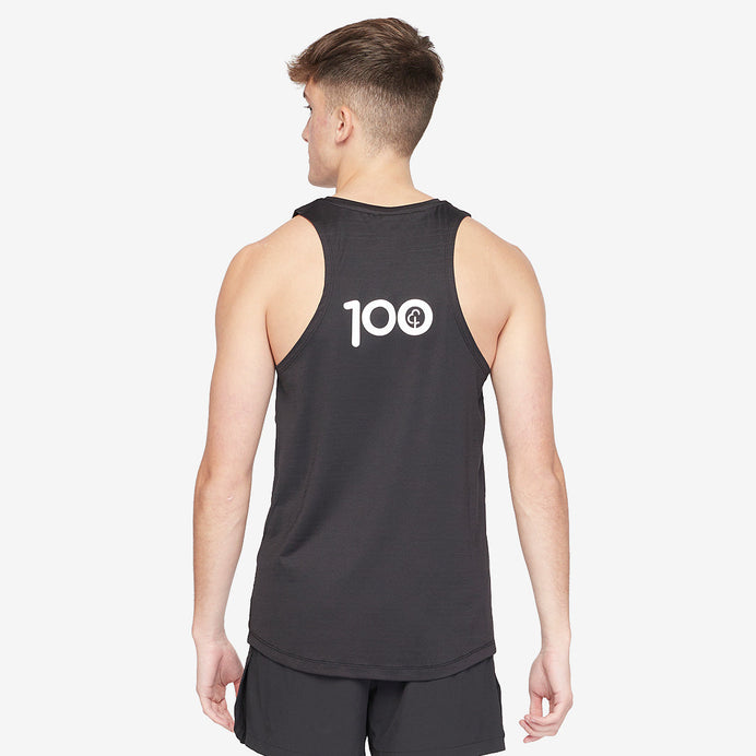 parkrun Milestone Men's Singlet 100 - Black