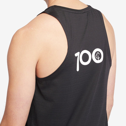 parkrun Milestone Men's Singlet 100 - Black