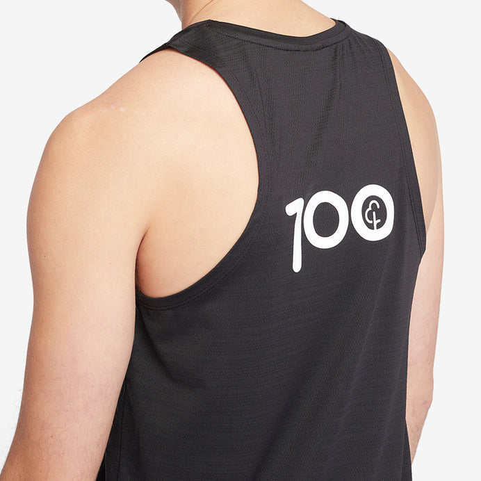 parkrun Milestone Men's Singlet 100 - Black