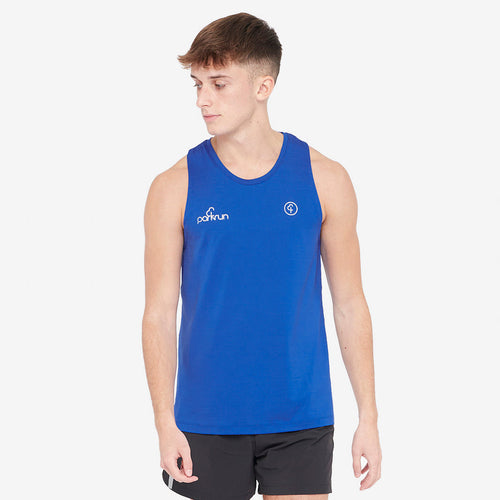 parkrun Milestone Men's Singlet 500 - Blue