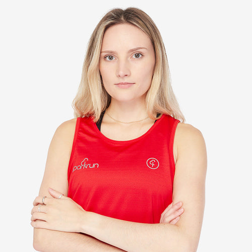 parkrun Milestone Women's Singlet 50 - Red
