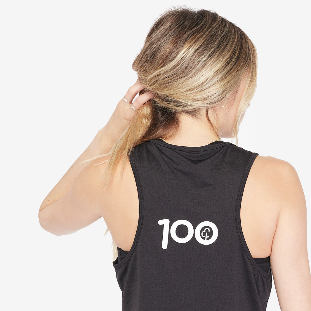 parkrun Milestone Women's Singlet 100 - Black