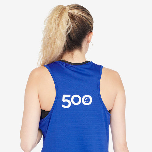parkrun Milestone Women's Singlet 500 - Blue
