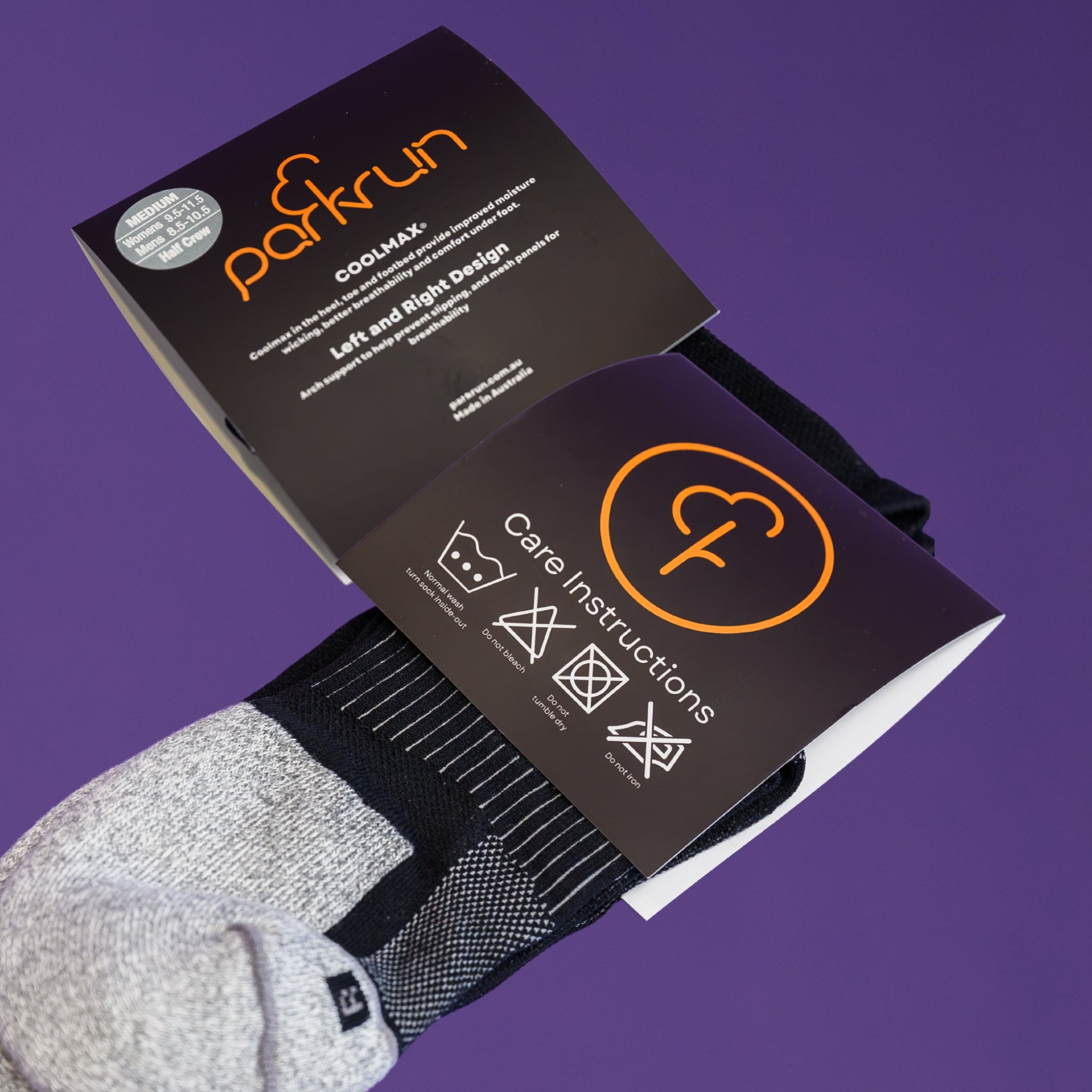 Half Crew Socks - Black