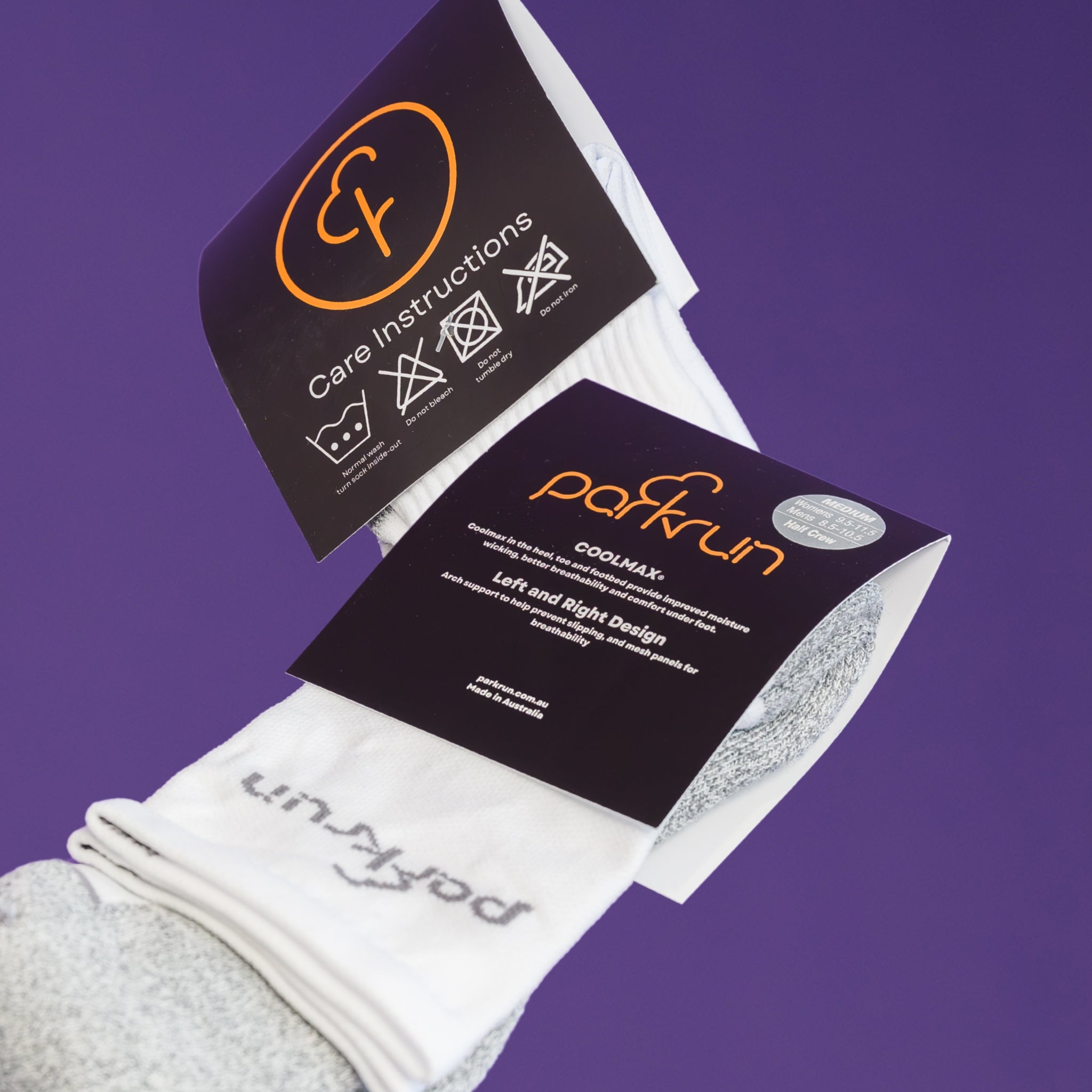 Half Crew Socks - White
