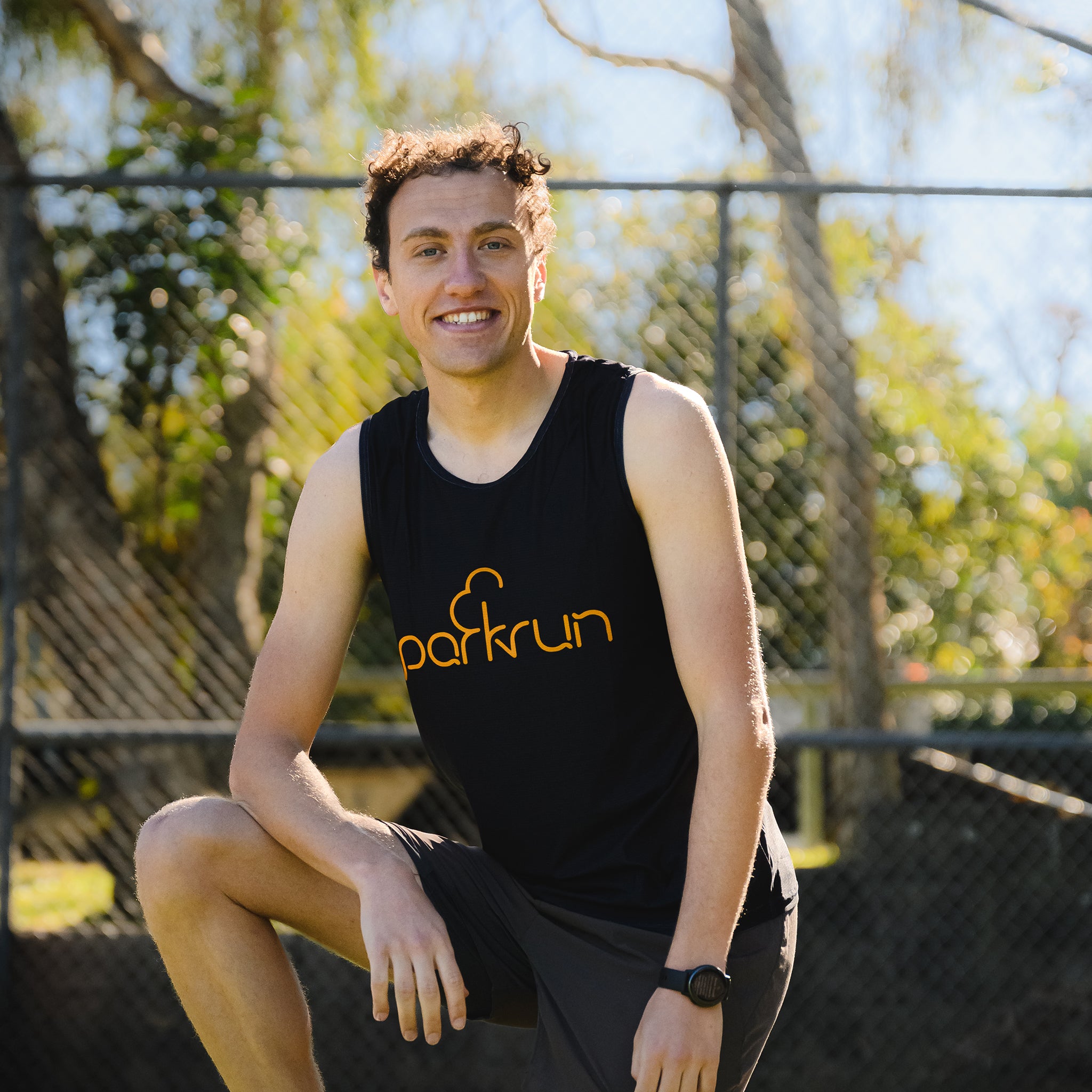 parkrun Men's Singlet - Black