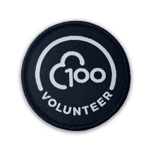 Volunteer 100 Milestone Woven Patch