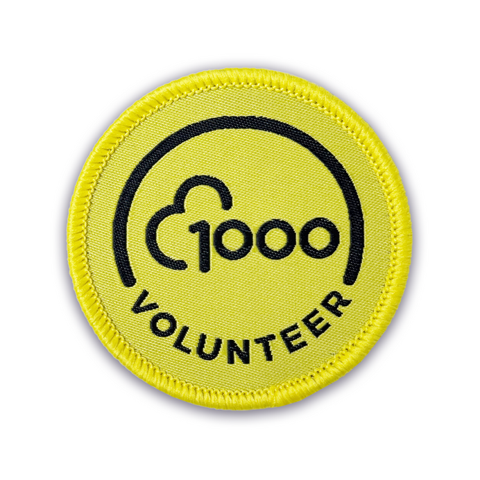 Volunteer 1000 Milestone Woven Patch