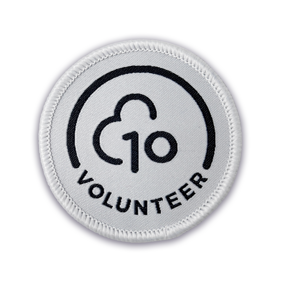 Volunteer 10 Milestone Woven Patch