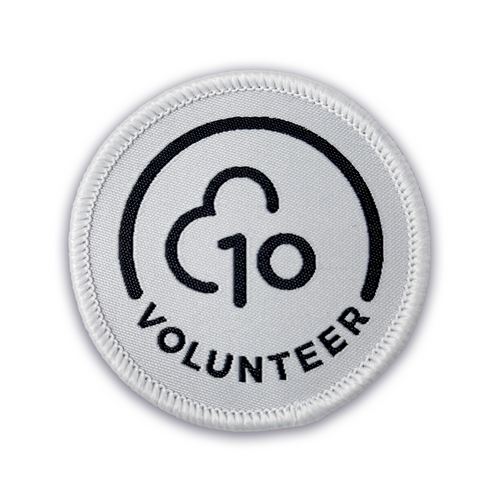 Volunteer 10 Milestone Woven Patch