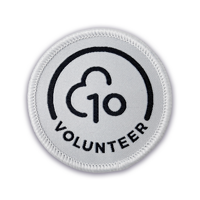 Volunteer 10 Milestone Woven Patch