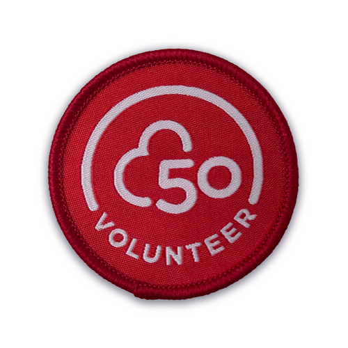 Volunteer 50 Milestone Woven Patch