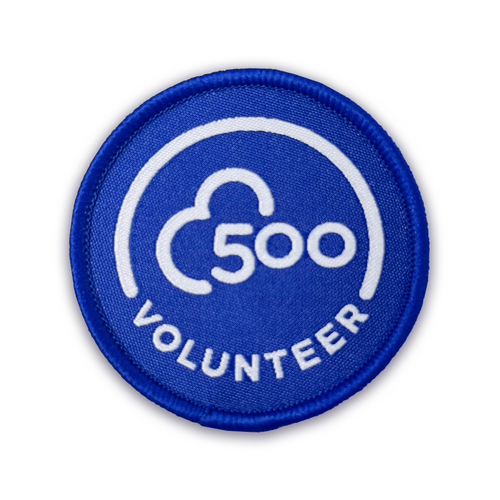 Volunteer 500 Milestone Woven Patch