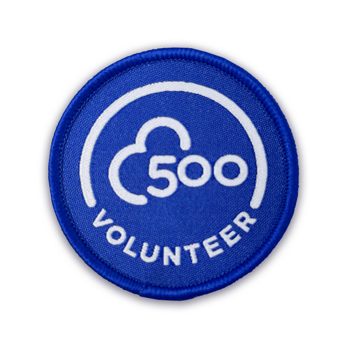 Volunteer 500 Milestone Woven Patch