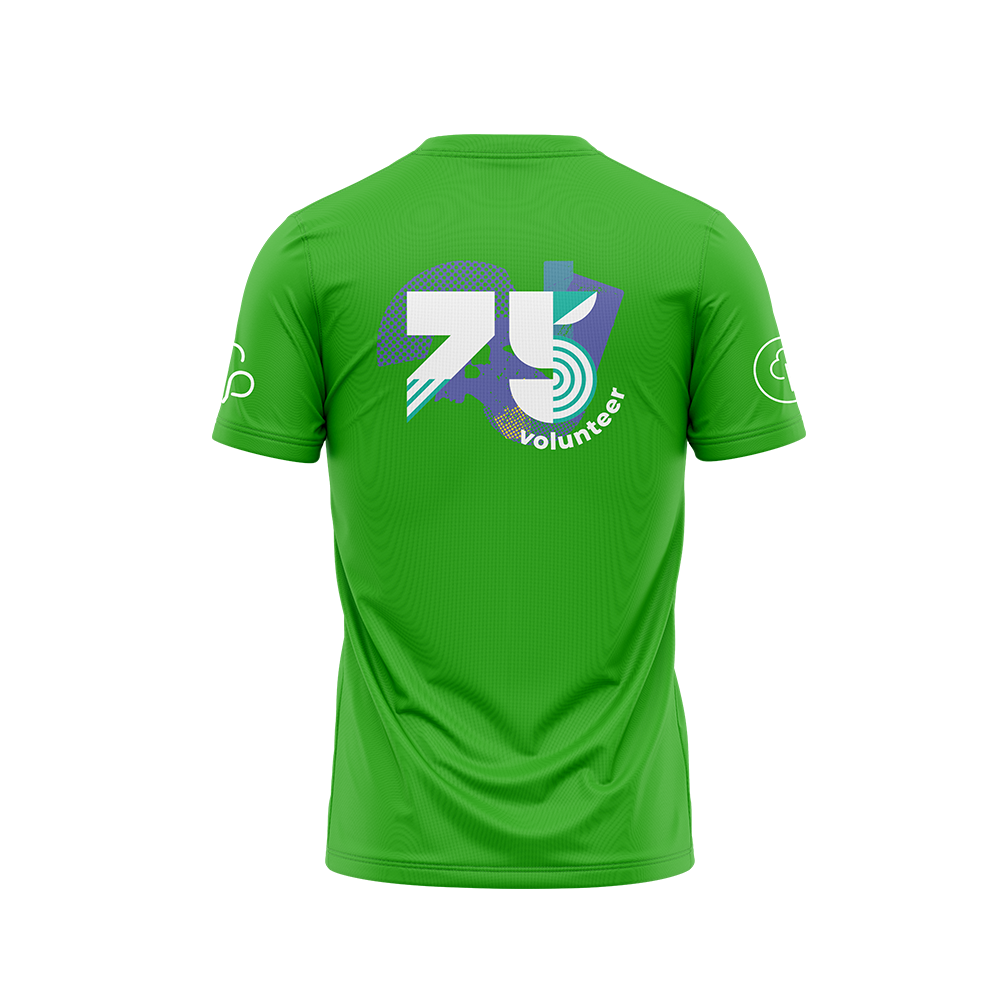 junior parkrun Volunteer Milestone 75 Tee
