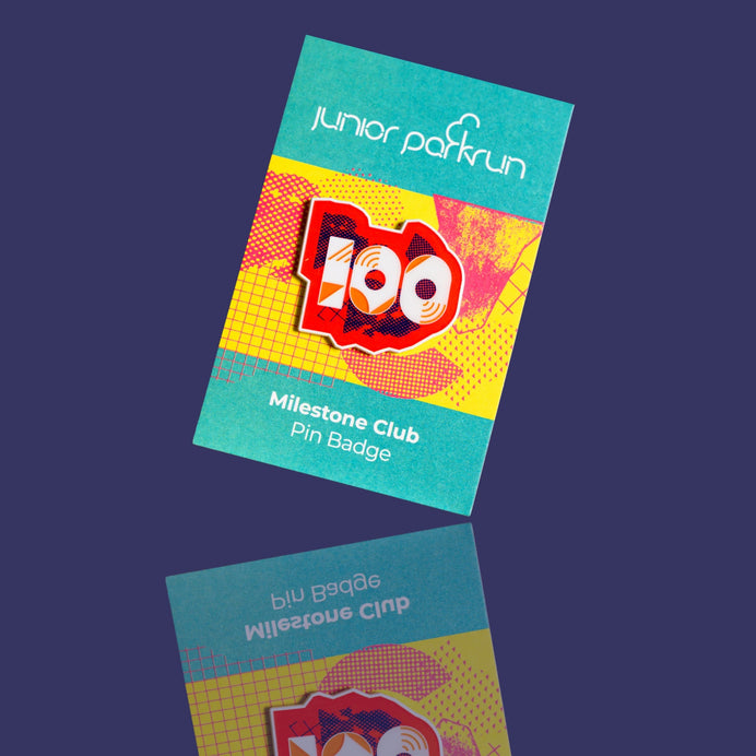 junior parkrun Milestone 100 Pin Badge