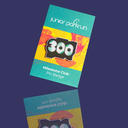 junior parkrun Milestone 300 Pin Badge