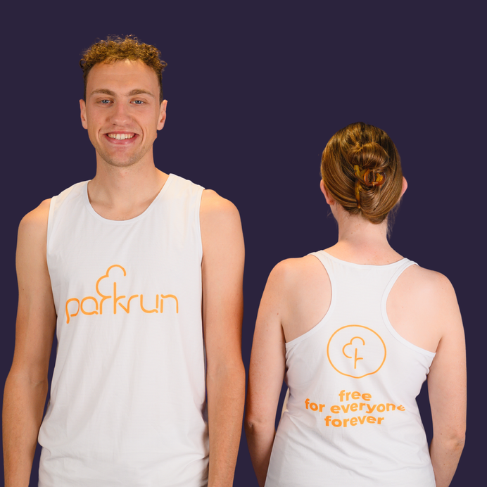 parkrun Men's Singlet - White