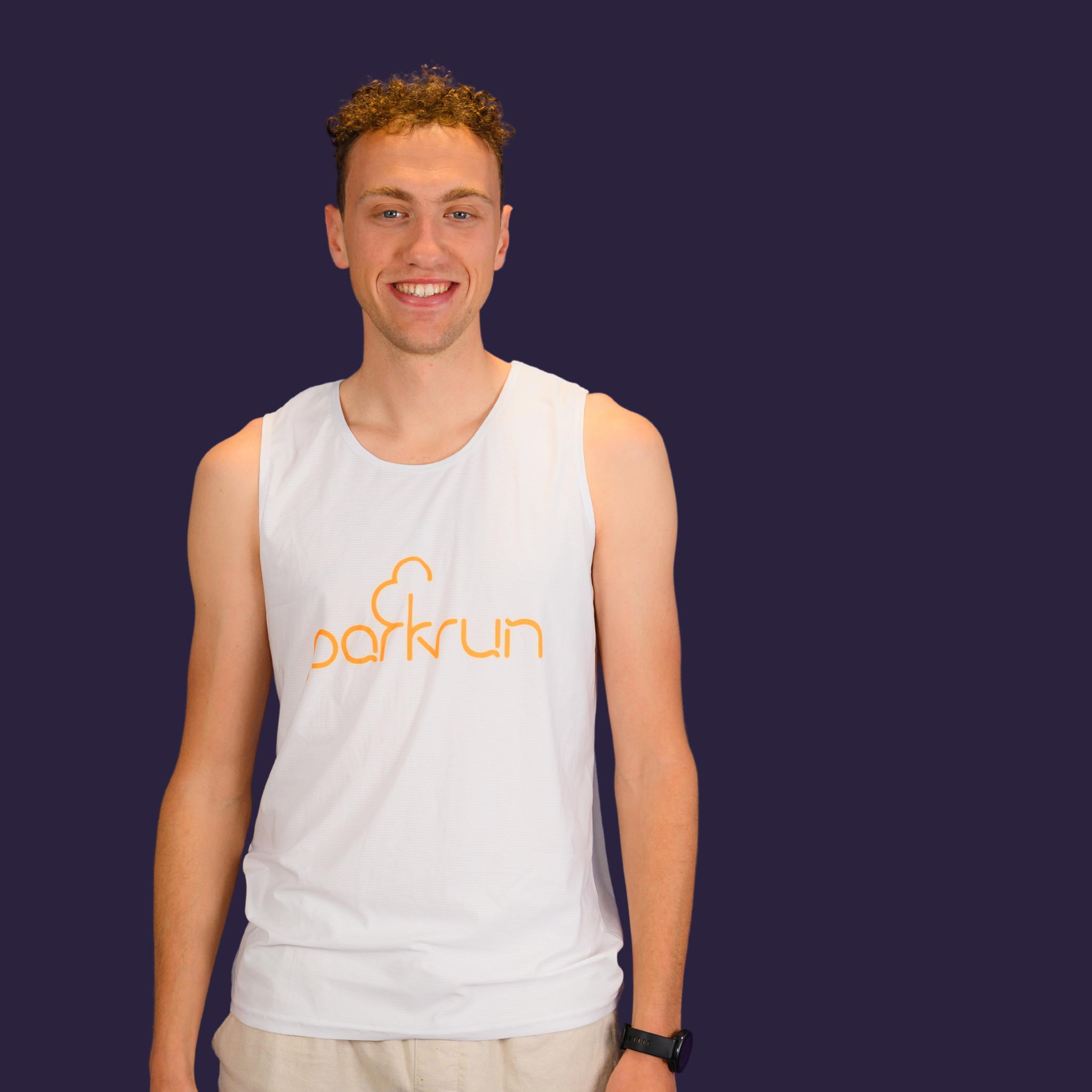 parkrun Men's Singlet - White