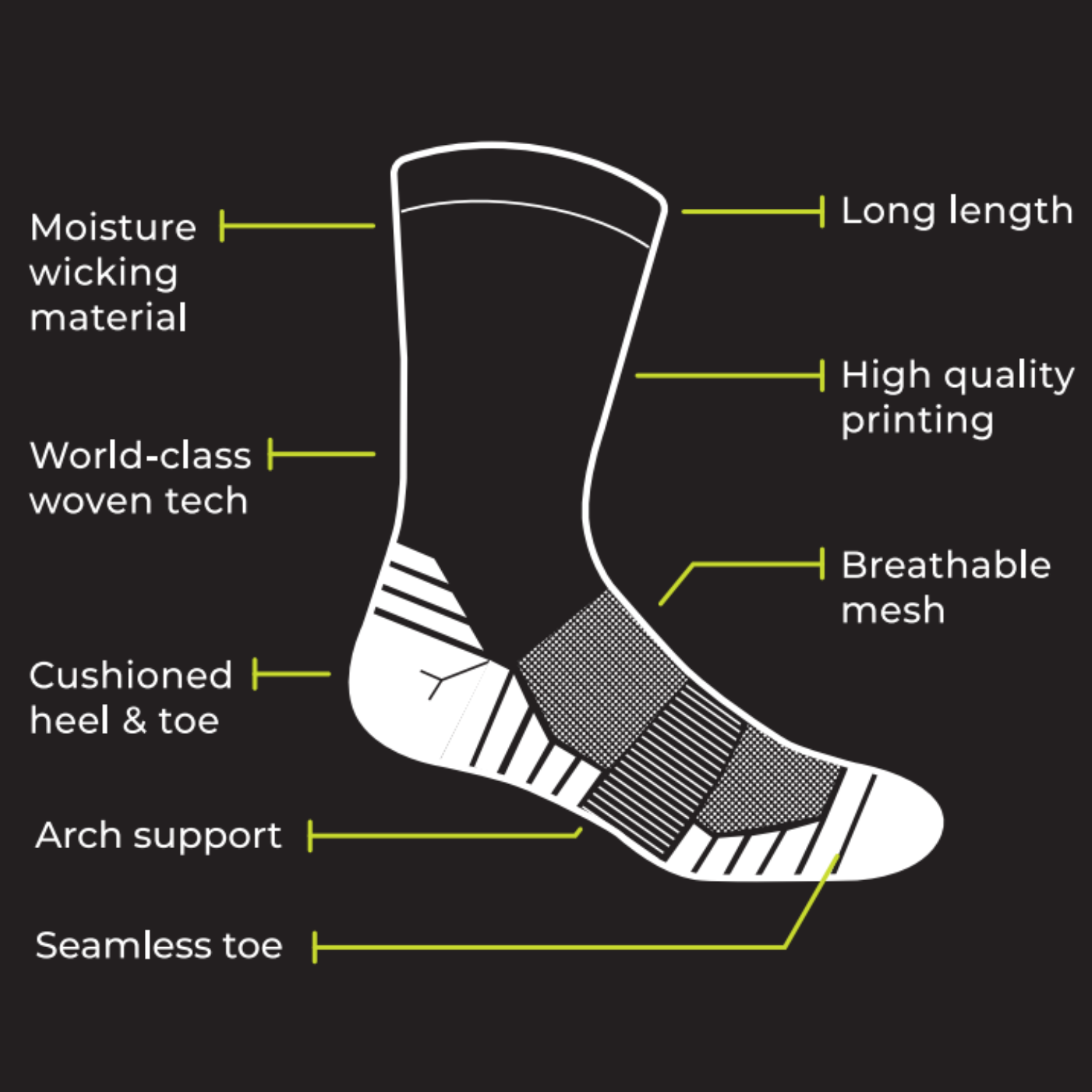 Crew Length parkrun Patterned Socks